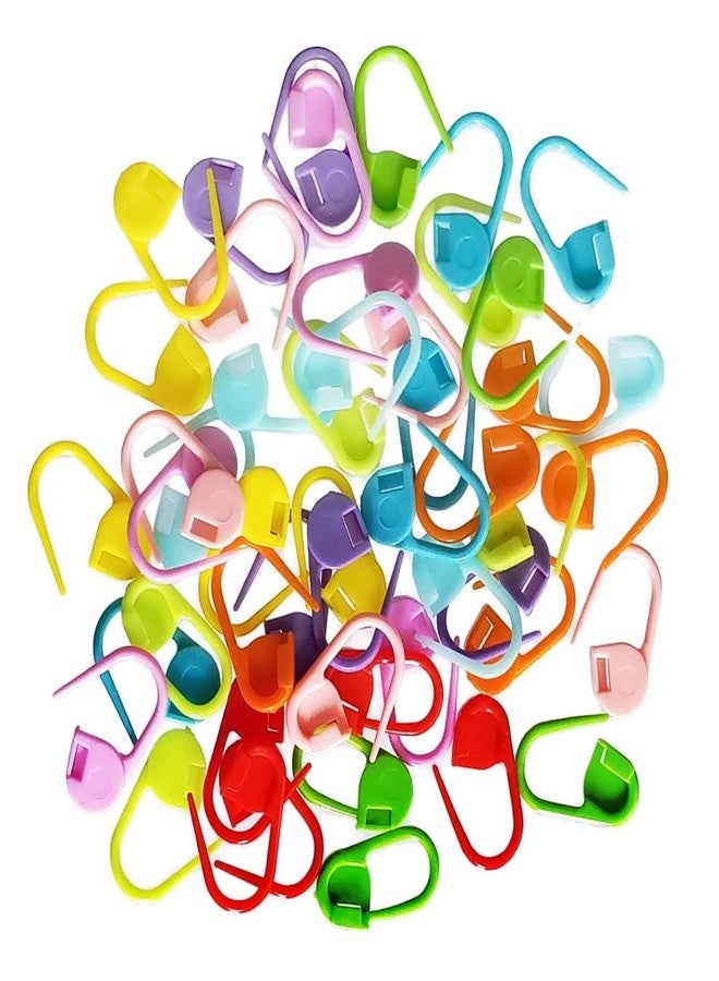 Jasol 25 PCS Premium Knitting & Crochet Stitch Markers - Mix Colors, Locking Counter Needle Clip Pin Set of 25 (Mult, Plastic, Red) - Image 4